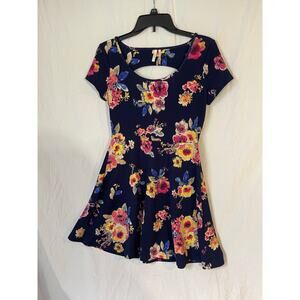 Frenchi womens medium floral dress